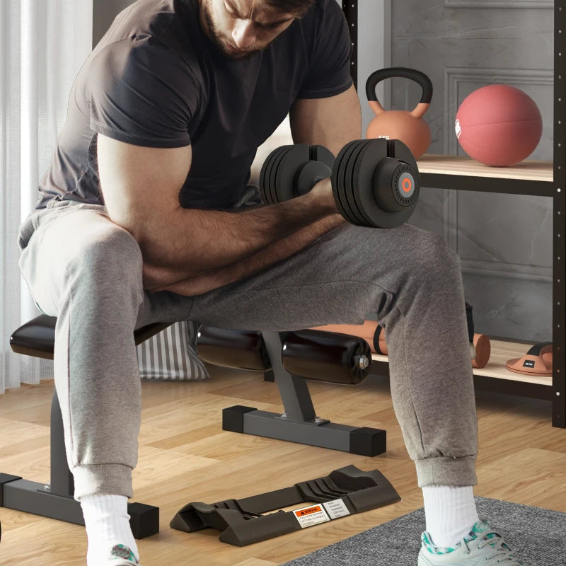 SPORTNOW Adjustable Dumbbells Set, 4-in-1 6kg - 24kg