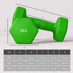 SPORTNOW 2 x 1kg, 2 x 2kg, 2 x 3kg Dumbbells Set with Dumbbell Rack