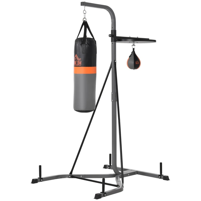 HOMCOM Freestanding Boxing Punch Bag & Speed Ball Station