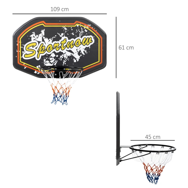 SPORTNOW Wall Mounted Basketball Hoop