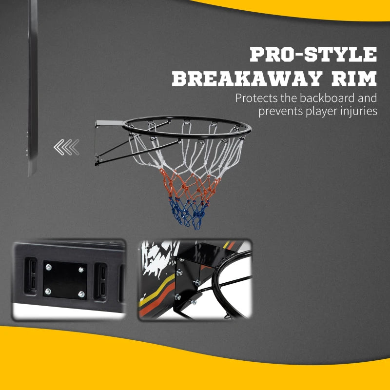 SPORTNOW Wall Mounted Basketball Hoop
