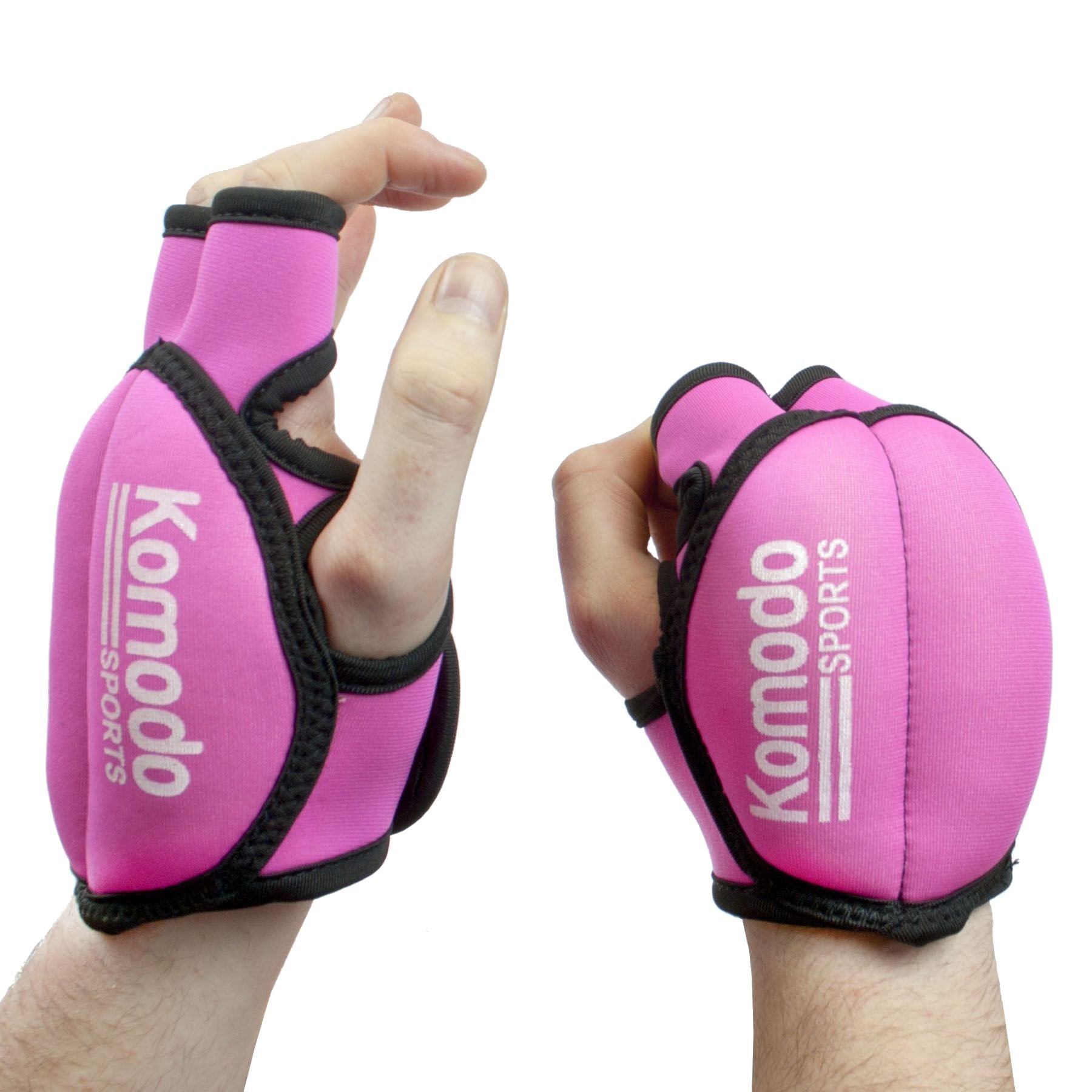 Pink 1kg - 2kg Weighted Gloves