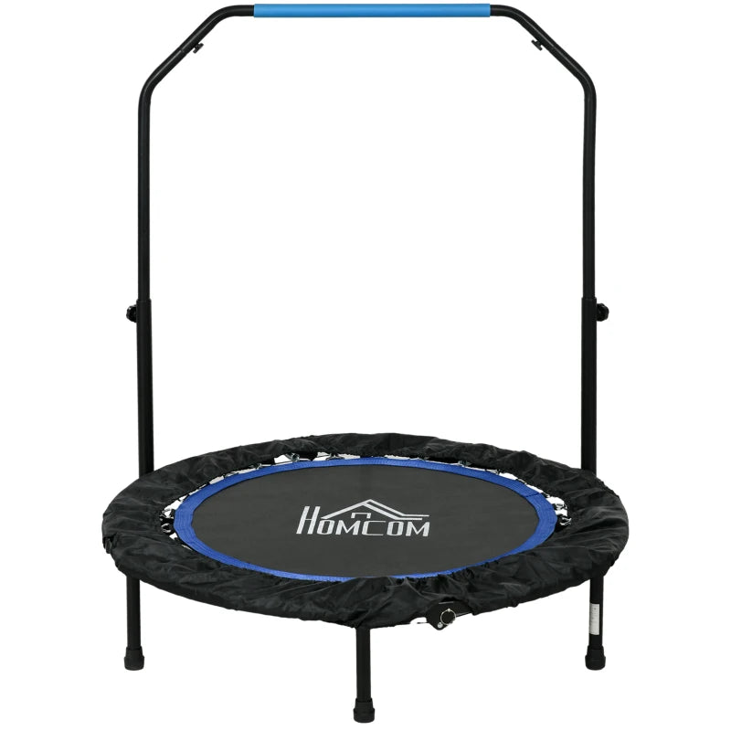 HOMCOM 40" Foldable Mini Fitness Trampoline, with Adjustable Foam Handle