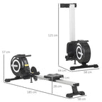 HOMCOM Indoor Body Health & Fitness Adjustable Magnetic Rowing Machine