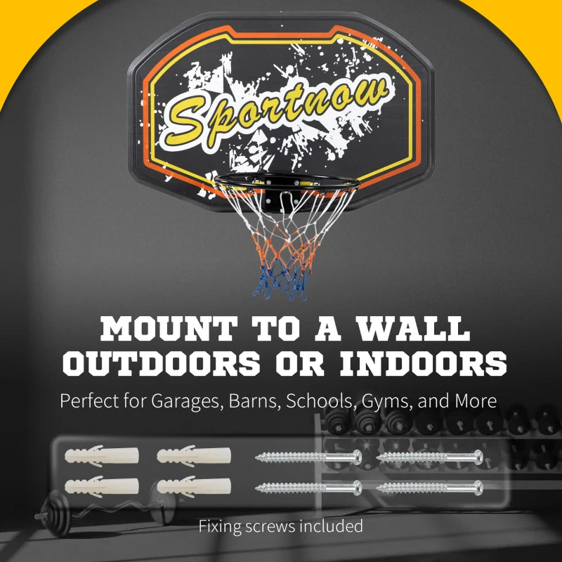 SPORTNOW Wall Mounted Basketball Hoop