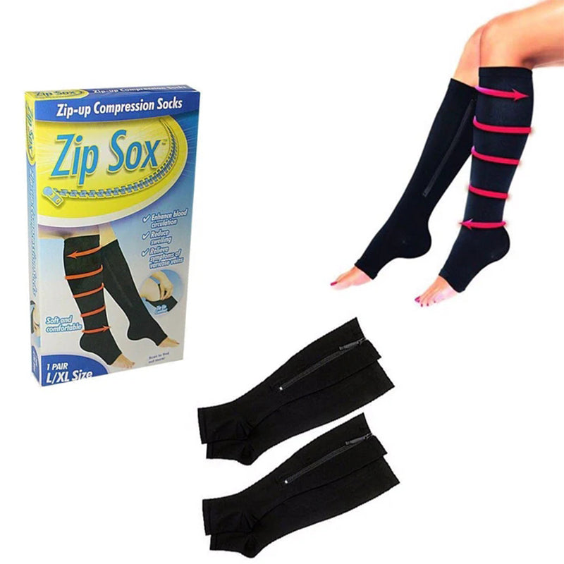 Zip-Up Compression Socks 1 Pair