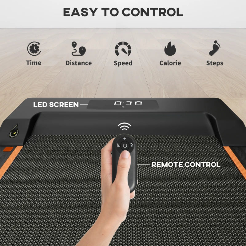 SPORTNOW 2.5HP Walking Pad, 1-6km/h Folding Treadmill with Remote Control and LED Display
