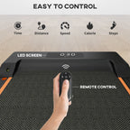 SPORTNOW 2.5HP Walking Pad, 1-6km/h Folding Treadmill with Remote Control and LED Display