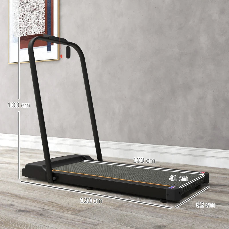 SPORTNOW 2.5HP Walking Pad, 1-6km/h Folding Treadmill with Remote Control and LED Display