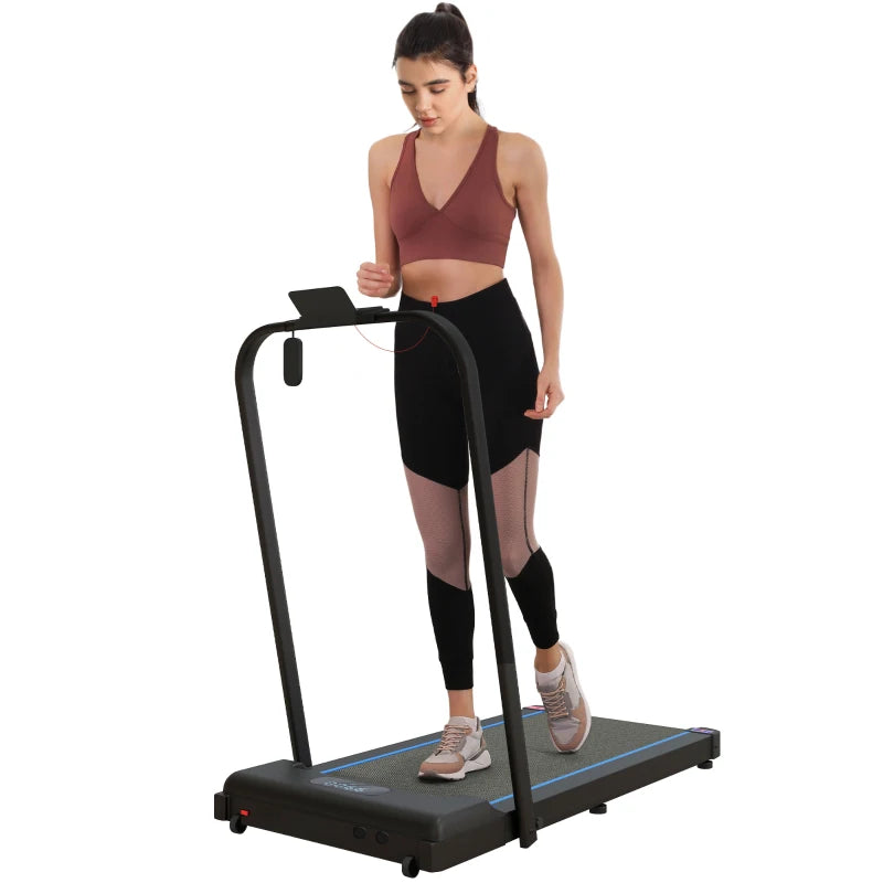 SPORTNOW 2.5HP Walking Pad, 1-6km/h Folding Treadmill with Remote Control and LED Display