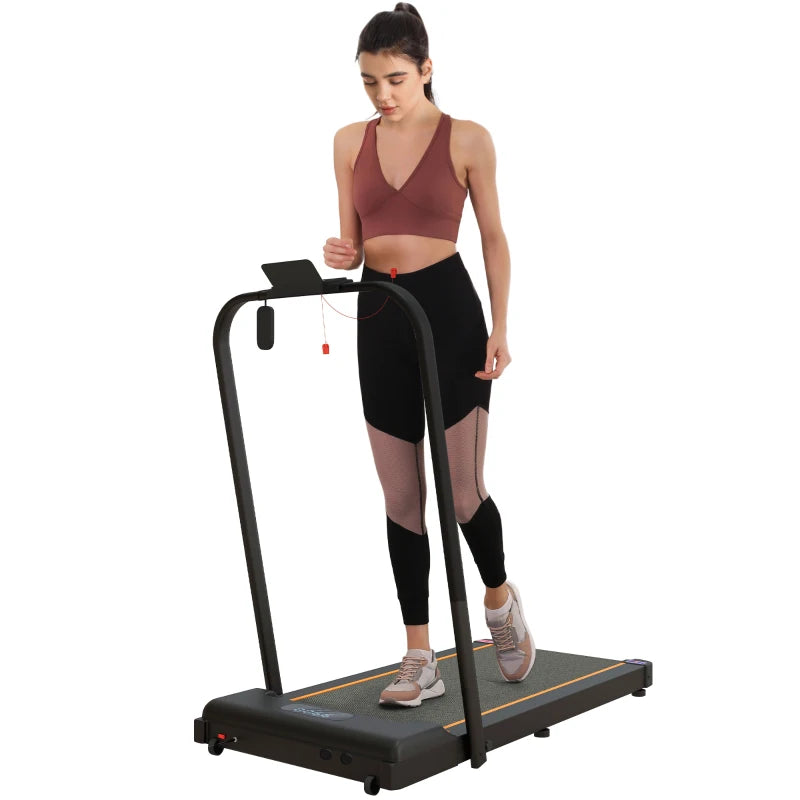 SPORTNOW 2.5HP Walking Pad, 1-6km/h Folding Treadmill with Remote Control and LED Display
