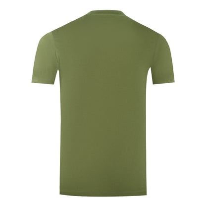 Aquascutum London Aldis Brand Logo On Chest Army Green T Shirt