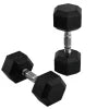 HOMCOM 2x 4kg - 20kg Hex Dumbbells Set Rubber Hex