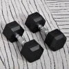 HOMCOM 2x 4kg - 20kg Hex Dumbbells Set Rubber Hex