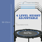 HOMCOM 40" Foldable Mini Fitness Trampoline, with Adjustable Foam Handle