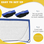HOMCOM Set of 2 Football Goal Net 6 x 3 ft Foldable